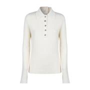 Courrèges Lätt ullpolo beige kräm Beige, Dam