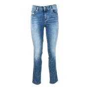 Diesel Bomull Elastan Jeans Blue, Dam