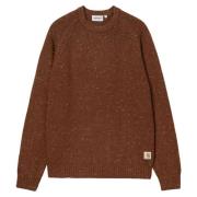 Carhartt Wip Spräcklig Anglistic Sweater Brown, Herr