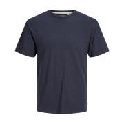 Jack & Jones Mjuk Linneblandning T-shirt Enfärgad Blue, Herr