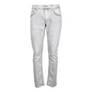 Dondup Bomull Elastan Jeans White, Herr