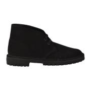 Clarks Originala Läderskor Gummisula Black, Herr