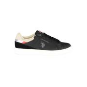 U.s. Polo Assn. Svarta polyeten herr sneakers Black, Herr