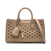 Michael Kors Beige axelväska med magnetlås Beige, Dam