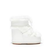 Moon Boot Icon Low Nero Faux Fur Stövlar White, Dam