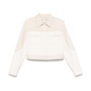 Fendi Off-White Denim Jacka White, Dam