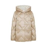 Seventy Vändbar Nylon Huva Jacka i Lerfärg Beige, Dam