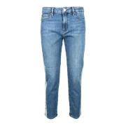 Love Moschino Stiliga Jeans med Bomullsblandning Blue, Dam