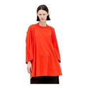 Jean Paul Gaultier Logo Broderi Oversized T-shirt Red, Dam