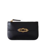 Mulberry Svart Dragkedja Myntväska Super Lux Black, Herr