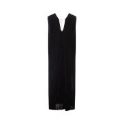 Jil Sander Elegant Ärmlös Klänning Black, Dam