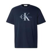 Calvin Klein Blått Logotyp Bomull T-shirt Blue, Herr