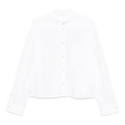 Helmut Lang Vit Crop Apex Overshirt Soft White, Herr