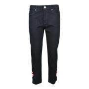 Love Moschino Stiliga Jeans med Bomullsblandning Blue, Dam