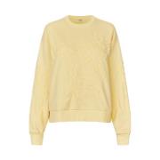 mbyM Mjuk Citrus Konst Sweatshirt Yellow, Dam