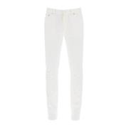 Ermenegildo Zegna Klassiska Denim Jeans för Män White, Herr