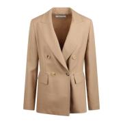 Max Mara Osanna Dubbelknäppt Blazer Beige, Dam