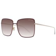 Tom Ford Burgundy Kvinnor Solglasögon Kvadratisk Spegel Brown, Dam