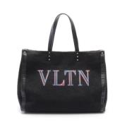 Valentino Vintage Pre-owned Canvas axelremsvskor Black, Dam