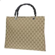 Gucci Vintage Pre-owned Canvas gucci-vskor Beige, Dam