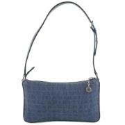 Bvlgari Vintage Pre-owned Canvas axelremsvskor Blue, Dam