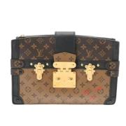 Louis Vuitton Vintage Pre-owned Canvas axelremsvskor Brown, Dam