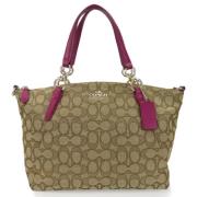 Coach Pre-owned Pre-owned Canvas handvskor Brown, Dam