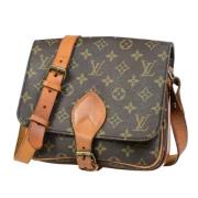 Louis Vuitton Vintage Pre-owned Canvas axelremsvskor Brown, Dam