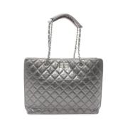 Chanel Vintage Pre-owned Laeder totevskor Gray, Dam