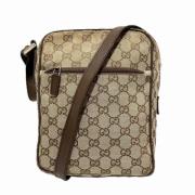 Gucci Vintage Pre-owned Canvas axelremsvskor Beige, Dam