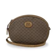 Gucci Vintage Pre-owned Tyg crossbodyvskor Beige, Dam