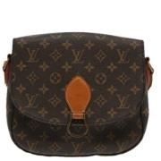 Louis Vuitton Vintage Pre-owned Canvas axelremsvskor Brown, Dam