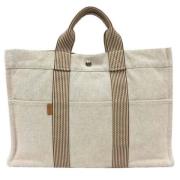 Hermès Vintage Pre-owned Canvas handvskor Beige, Dam