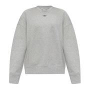 Stella McCartney Sweatshirt med logotypformad applikation Gray, Dam