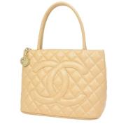 Chanel Vintage Pre-owned Laeder chanel-vskor Beige, Dam