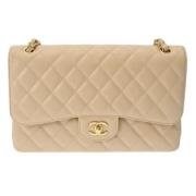 Chanel Vintage Pre-owned Laeder chanel-vskor Beige, Dam