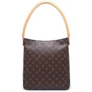 Louis Vuitton Vintage Pre-owned Canvas axelremsvskor Brown, Dam