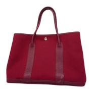 Hermès Vintage Pre-owned Canvas handvskor Red, Dam