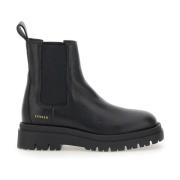 Copenhagen Studios Svarta Läder Chelsea Boots Chunky Simplicity Black,...