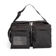 Jil Sander Svart Crossbody-väska med Framficka Black, Herr