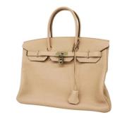 Hermès Vintage Pre-owned Laeder handvskor Beige, Dam