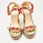 Christian Louboutin Pre-owned Pre-owned Mocka sandaler Multicolor, Dam