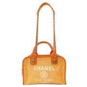 Chanel Vintage Pre-owned Canvas chanel-vskor Orange, Dam