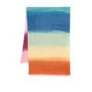 Faliero Sarti Regnbåge Motiv Sidenscarf Multicolor, Dam