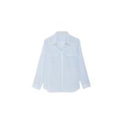 Vanessa Bruno Oversized Azur Skjorta - Maskulin Stil Blue, Dam