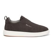 Santoni Herr mocka sneaker Gray, Herr