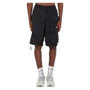 Ten C Cargoshorts med Flera Fickor Black, Herr