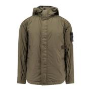 Stone Island Krinklad Reps Parka med Dold Huva Green, Herr