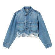 Stella McCartney Vintage Blue Chain Pocket Denim Jacket Blue, Dam