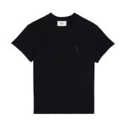 Ami Paris Hjärta Regular Fit T-shirt Svart Black, Herr